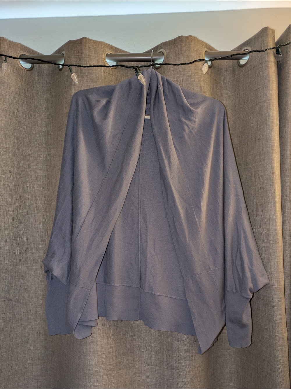 Nordstrom Women’s Open-Front Drape Sweater Cardigan - Blue Gray